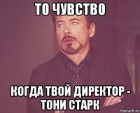 то чувство когда твой директор - тони старк