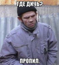 где дичь? пропил.