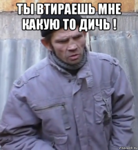 ты втираешь мне какую то дичь ! 