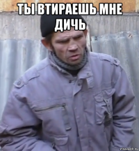 ты втираешь мне дичь 