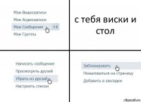 с тебя виски и стол