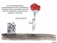 Хотим анимацию флеш, кроссбраузерность IE4+, адаптивность, бегущую строку в заголовке, красный текст на синем фоне, круглые углы и шрифты с засечками Заплатим 20 $!! 