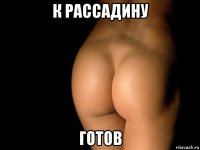 к рассадину готов