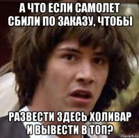 а что если самолет сбили по заказу, чтобы развести здесь холивар и вывести в топ?