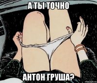 а ты точно антон груша?