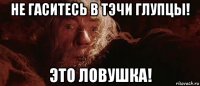 не гаситесь в тэчи глупцы! это ловушка!