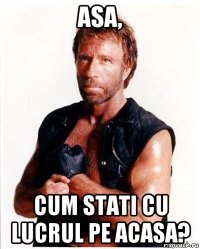 asa, cum stati cu lucrul pe acasa?