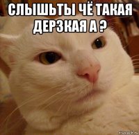 слышьты чё такая дерзкая а ? 