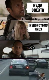 КУДА ОВЕЗТИ К УПОРОТОМУ ЛИСУ