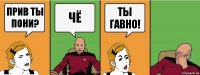 прив ты пони? чё ты гавно!