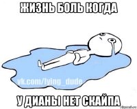 жизнь боль когда у дианы нет скайпа