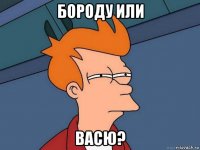 бороду или васю?