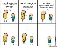 твой курсач хуйня не правда, я старался все хуйня, переделывай или 0 баллов поставлю