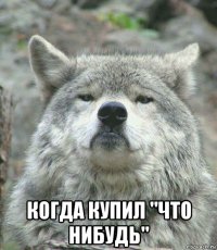  когда купил "что нибудь"