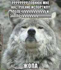 рррррррр говнюк мне настроение испортил!! полечууууууууууууу и заплочууууууууу!!!!!!!!!!!! жопа