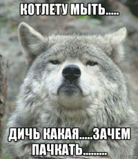 котлету мыть..... дичь какая.....зачем пачкать.........