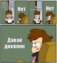 Диппер! ты не против если я от дам дневник гидеону? Нет Ну пожалуйста Нет Давай дневник