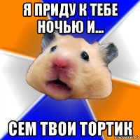 я приду к тебе ночью и... сем твои тортик