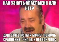 как узнать апает меня или нет? для этого кстати может помочь сравнение - чип ев и нетвон чипс