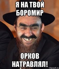 я на твой боромир орков натравлял!