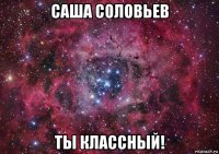 саша соловьев ты классный!