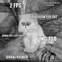 2 fps Ping 120 Отобрали топ лут Бобы ruined Думал скс, а это спротер Лапы не попадают по кнопкам    