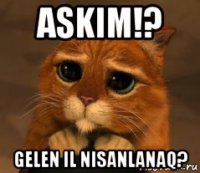 askim!? gelen il nisanlanaq?