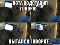 кота подставил говорю.... пытался говорит...