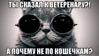 ты сказал к ветеренару?! а почему не по кошечкам?