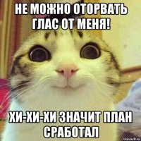 не можно оторвать глас от меня! хи-хи-хи значит план сработал