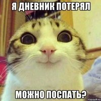 я дневник потерял можно поспать?