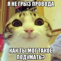 я не грыз провода как ты мог такое подумать?