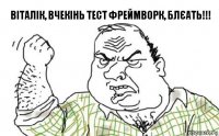 Віталік, Вчекінь тест фреймворк, блєать!!!