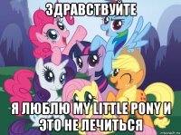 здравствуйте я люблю my little pony и это не лечиться