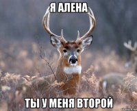 я алена ты у меня второй