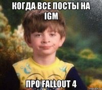 когда все посты на igm про fallout 4