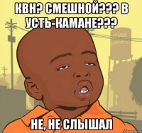 квн? смешной??? в усть-камане??? не, не слышал