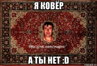 я ковёр а ты нет :d