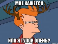 мне кажется или я тупой олень?