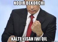 nodir bekorchi kalte yisan iwi qil