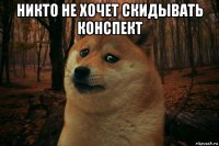 никто не хочет скидывать конспект 