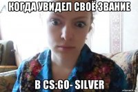 когда увидел своё звание в cs:go- silver