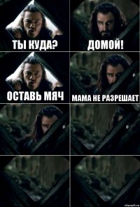 ты куда? домой! оставь мяч мама не разрешает    