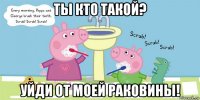 ты кто такой? уйди от моей раковины!