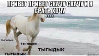 привет привет скачу скачу и я срать хочу 