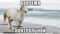 вовремя контрольной