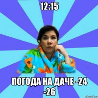 12:15 погода на даче -24 -26