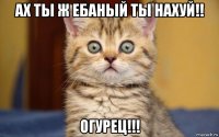 ах ты ж ебаный ты нахуй!! огурец!!!