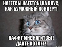 нагетсы,нагетсы,на вкус, как бумажный конверт! нафиг мне нагитсы! дайте котлет!