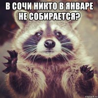 в сочи никто в январе не собирается? 